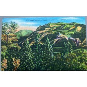 Cheyenne Mountain Colorado Springs Postcard Souvenir Travel Unpostmarked Vintage